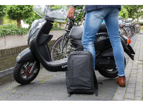 Fashion schwarzer 15.6" Laptop-Rucksack, PVC-frei bedrucken