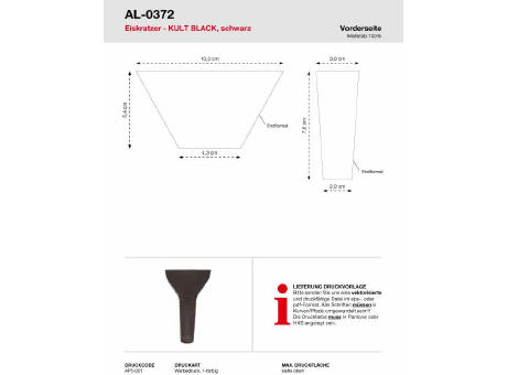 Eiskratzer KULT BLACK Werbeartikel