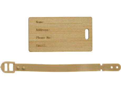 Bambus-Gepäckanhänger Shawn Werbeartikel