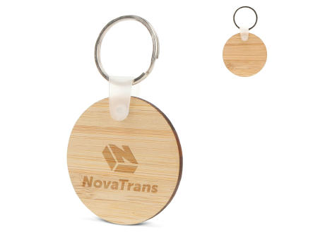 Schlüsselanhänger Bambus rund bedrucken