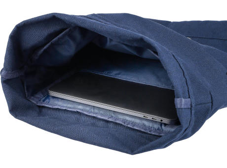 Rolltop-Rucksack Thaddeus aus recyceltem Poly-Baumwollgewebe (330 g/m2) bedrucken