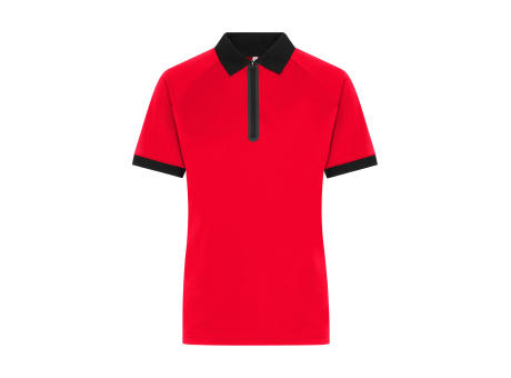 Ladies' Zip-Polo - Polo mit Reißverschluss aus Funktions-Polyester für Promotion, Sport und Freizeit bedrucken