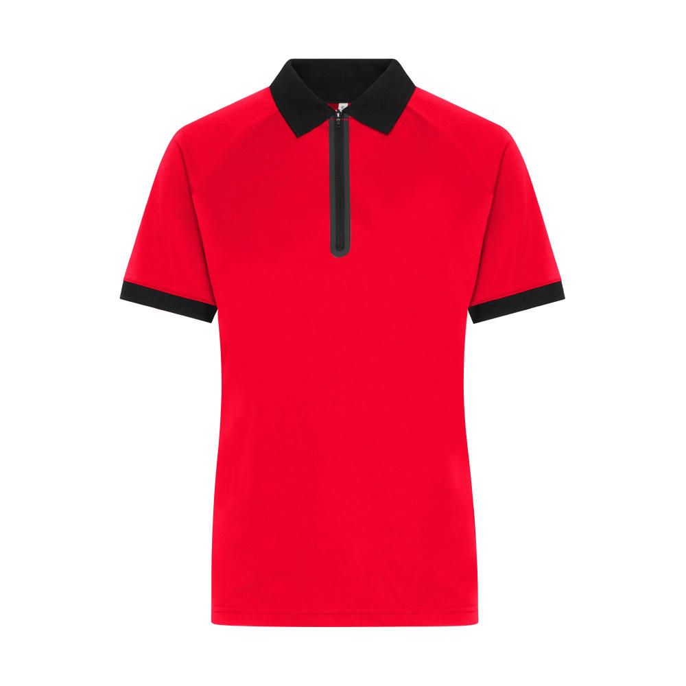 Product image Ladies' Zip-Polo - Polo mit Reißverschluss aus Funktions-Polyester für Promotion, Sport und Freizeit Werbeartikel