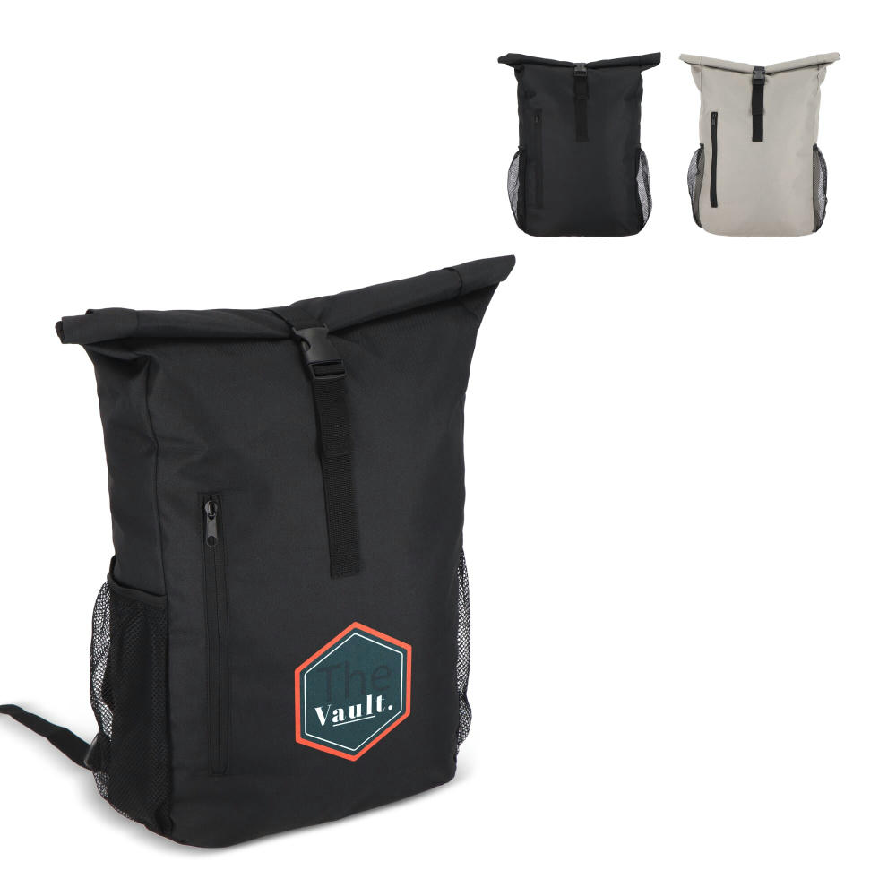 Product image R-PET 600D Rolltop Fahrrad-Rucksack 20L Werbeartikel