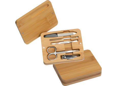 Product image Manikürset in Bambusetui Werbeartikel