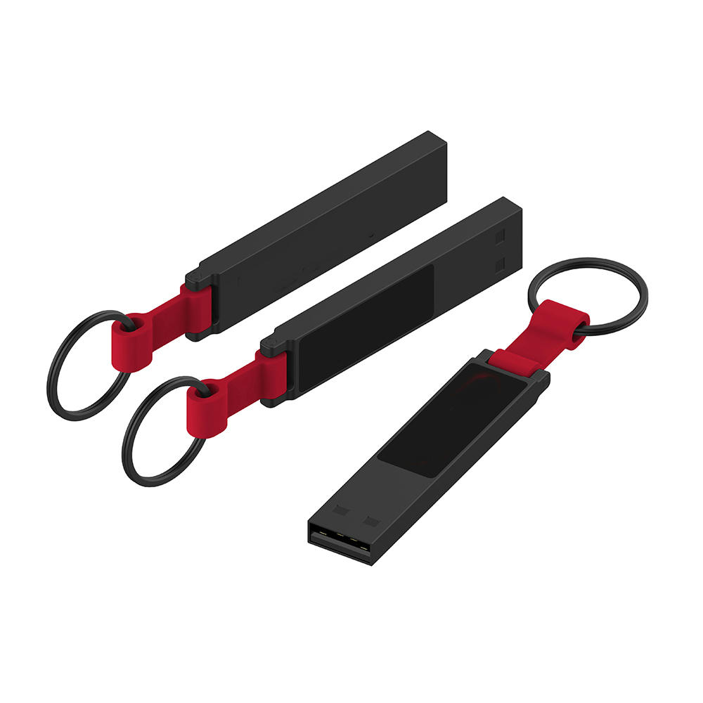 USB-Stick LED 12 USB 2.0 COB   1 GB Silber/Schwarz Werbeartikel