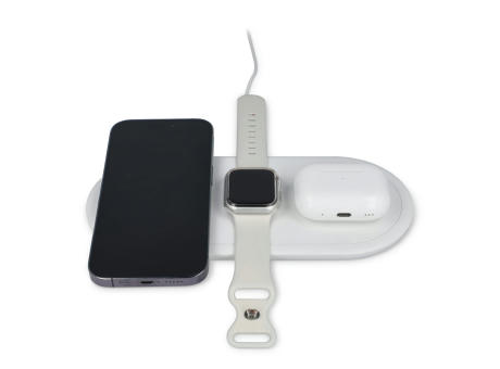 3-in-1 15 W Drahtloses Ladegerät für Handys, Apple Watch und AirPods. Werbeartikel
