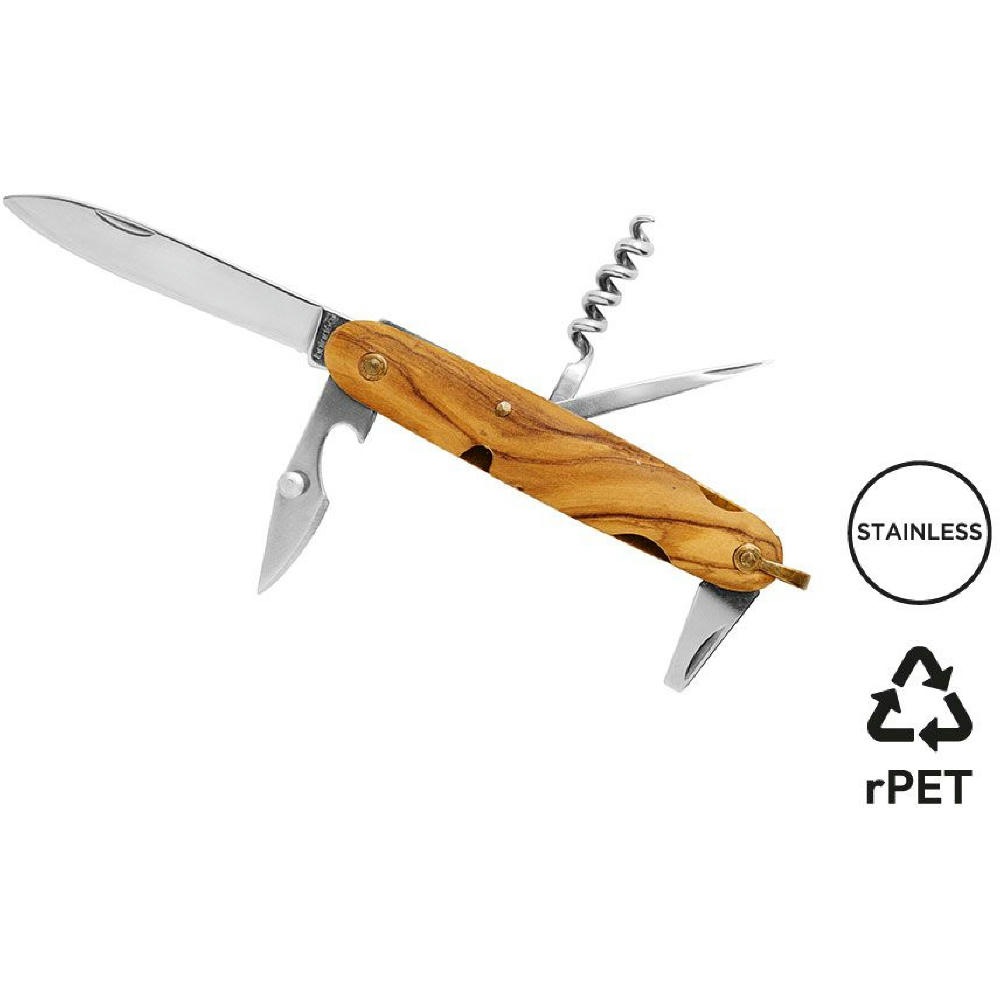 Product image Multifunktionsmesser 'Volga', Olivenholz Werbeartikel