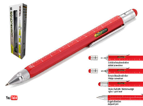 TROIKA Multitasking-Kugelschreiber CONSTRUCTION bedrucken