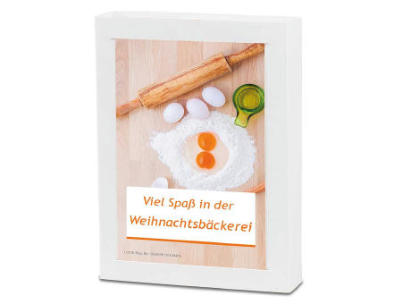 Backförmchen in Slide-Box - Standardmotiv Werbeartikel