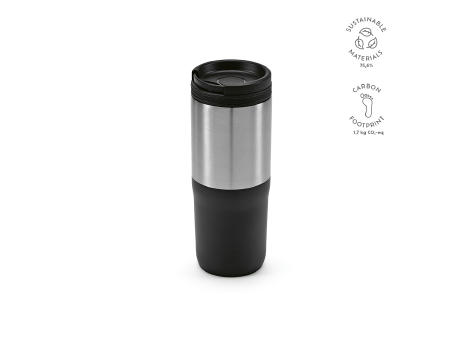 Orange Reisebecher recy. Edelstahl 600 ml  Werbeartikel