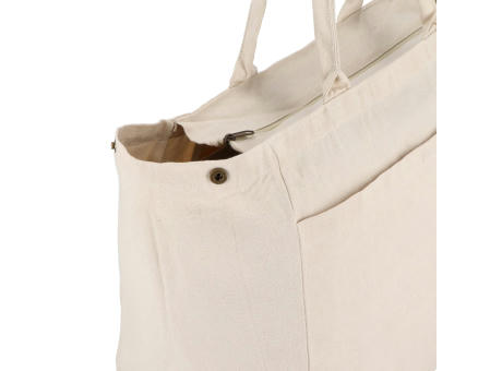 Product image Baumwoll-Tragetasche mit Reißverschluss OEKO-TEX® 39 x 24 x 34cm 320g/m² bedrucken