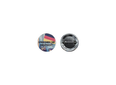 Product image Metallbutton 37mm mit doppelt gesicherter Nadel Werbeartikel