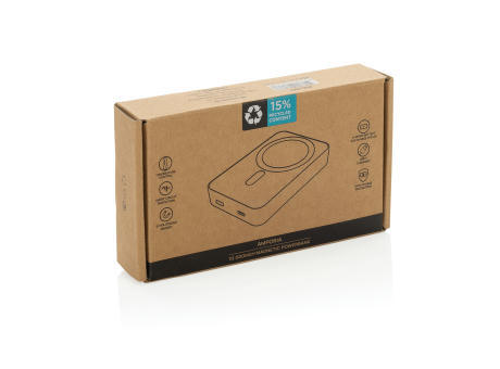 Product image Amporia 10.000mAh magnetische Powerbank aus RCS rec. ABS bedrucken