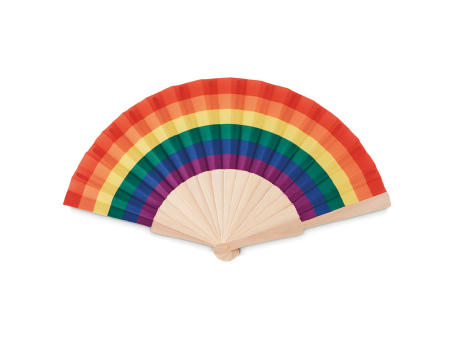 Product image Fächer regenbogenfarbig Werbeartikel