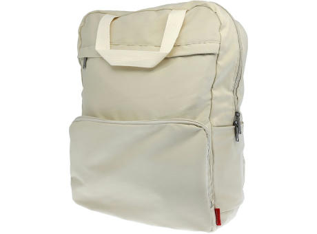 Faltbarer Rucksack 'Cordoba', Polycotton beige bedrucken