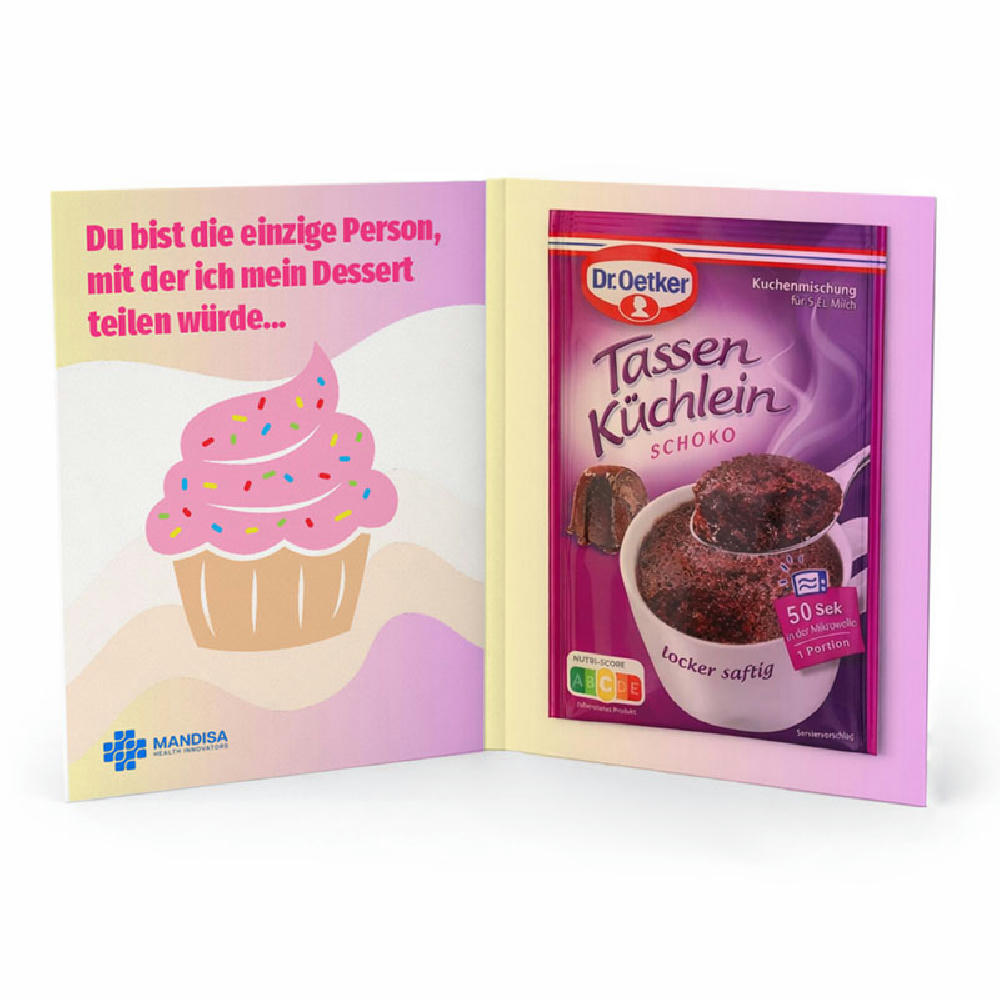 Product image Umschlag mit Tassenküchlein Werbeartikel