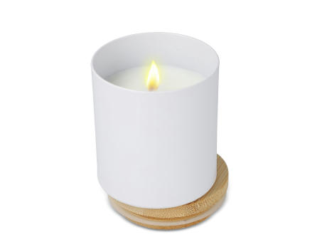 Bhakti-Duftkerze auf pflanzlicher Basis in recyceltem Aluminiumgefäß Werbeartikel