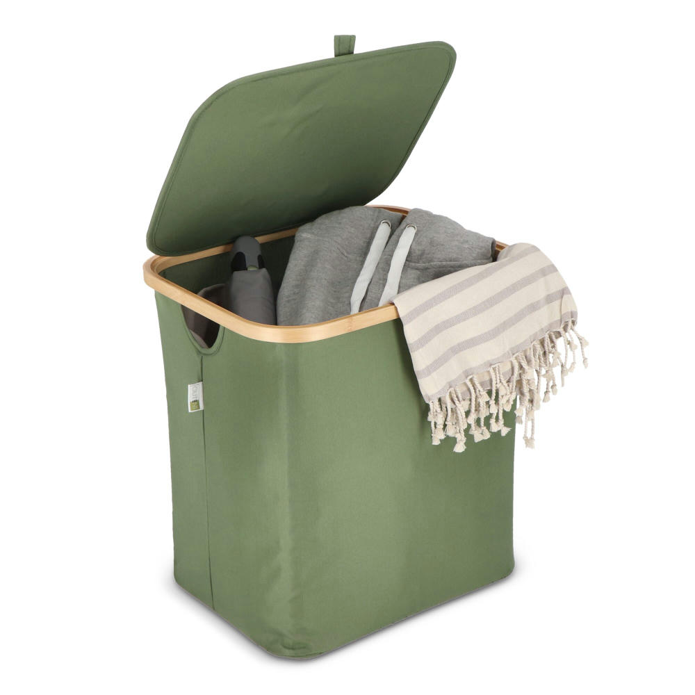 InSideOut faltbarer Korb mit Deckel Sogne 40,5 x 33 x 42cm rPET Werbeartikel