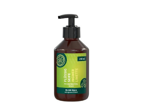 Product image 250 ml Spender - Flüssigseife Ingwer-Limette - Body Label Werbeartikel