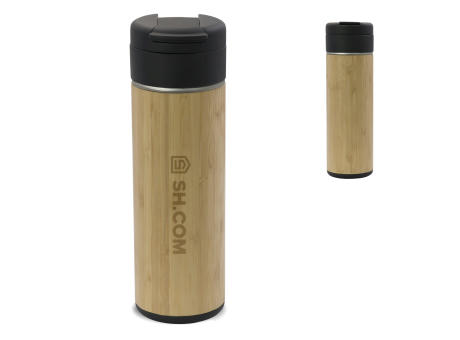 Isolierbecher Flow Bambus 400ml Werbeartikel