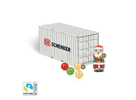 3D Präsent "Container" mit Fairtrade® Schokolade Werbeartikel