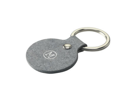 Recycled Denim Textile Keyring Round Schlüsselanhänger bedrucken