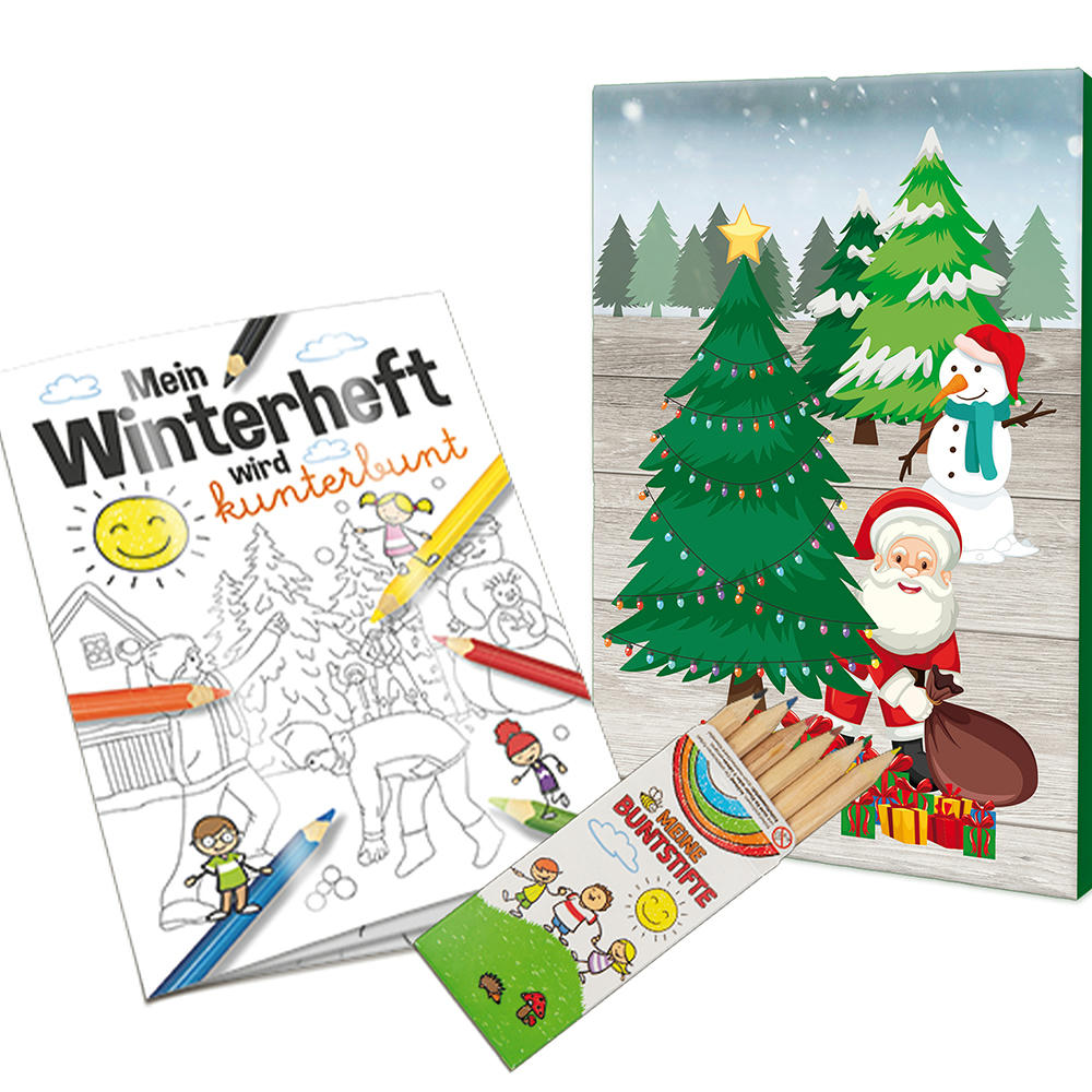 Mal-Set A6 - Weihnachten - Malset neutral Werbeartikel