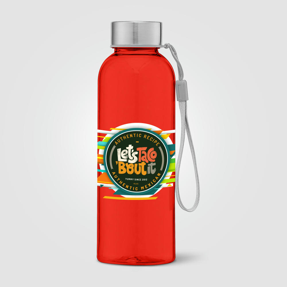 Skye - 500 ml rPET Trinkflasche mit Handschlaufe Werbeartikel