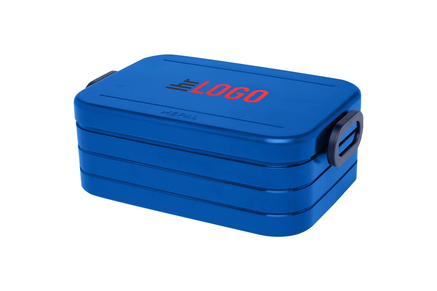 Mepal Take a Break Lunchbox Midi in Blau mit Logo – praktischer Werbeartikel für Unternehmen, Branding und Alltag