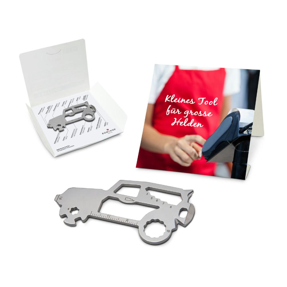 Geschenkartikel: ROMINOX® Key Tool Truck / LKW (22 Funktionen) im Motiv-Mäppchen Große Helden (Einzelhandel) Werbeartikel
