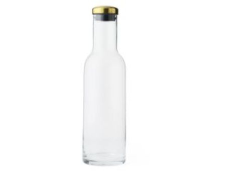 Menu BOTTLE CARAFE w. brass lid 1L Wasserkaraffe mit Messingdeckel bedrucken
