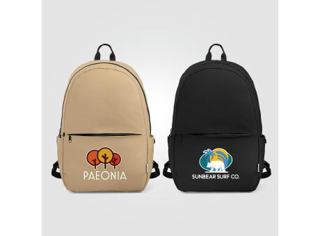 Mercer Laptop-Rucksack mit Gepäckriemen für 15-Zoll-Laptops aus recyceltem Nylon - 15 L bedrucken