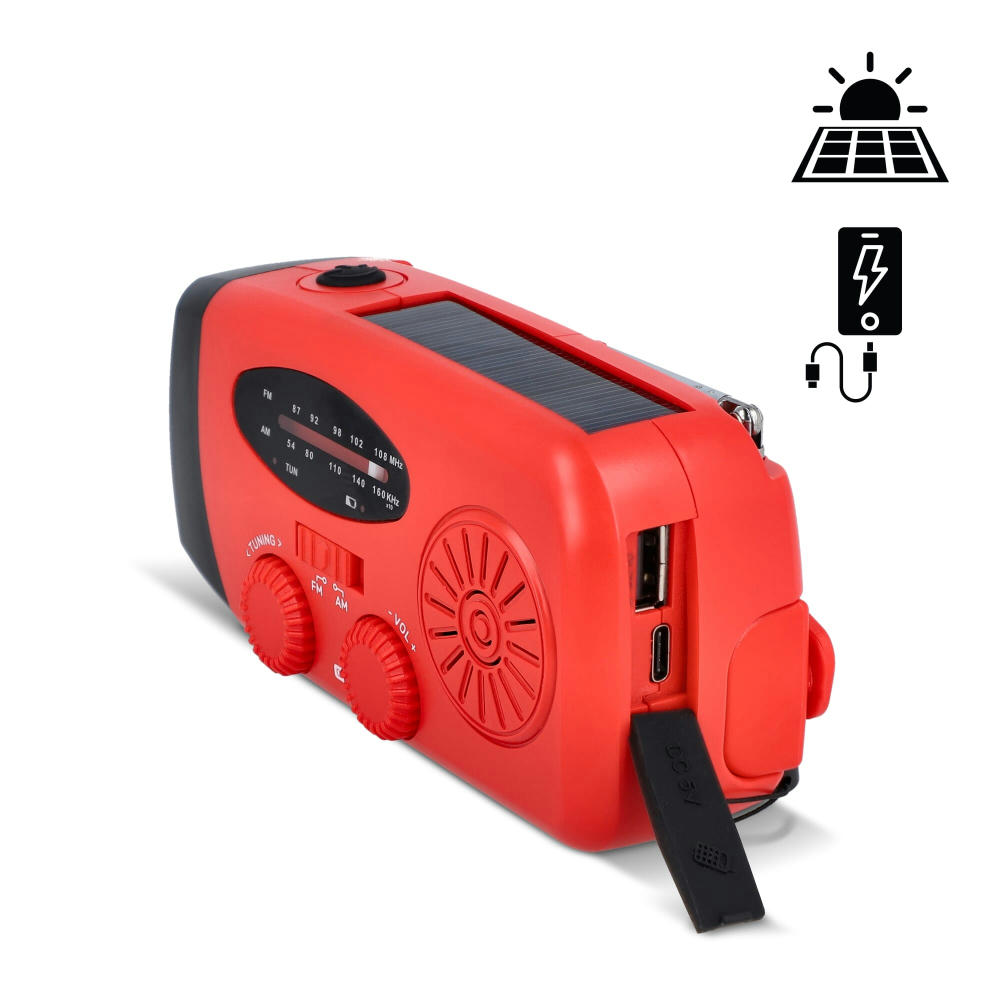 SafeSound Notfallradio mit Solar und Handaufzug Werbeartikel