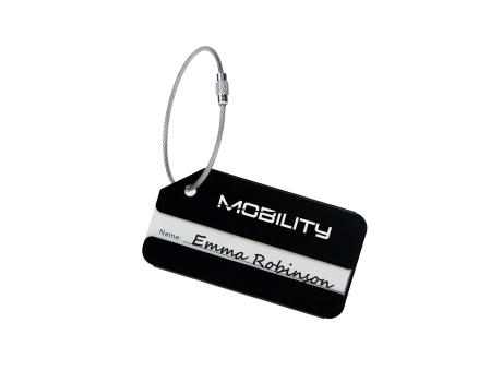 Product image Aluminium Luggage Tag Schwarz bedrucken