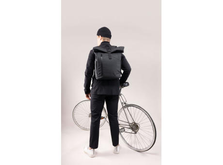 TROIKA Roll Top Rucksack TROIKA BLACK ROLL TOP Werbeartikel