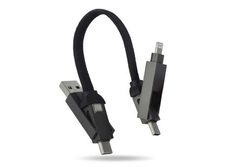 Product image Multifunktionales 4-in-1 Kabel OTG Schlüsselanhänger Größe 60 W Werbeartikel