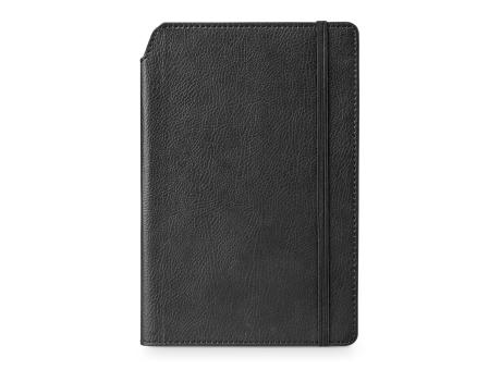 MORIAH. A5 Notizbuch aus PU mit linierten Blättern, aus FSC™-zertifiziertem Material und anderen kontrollierten Materialien hergestellt Werbeartikel