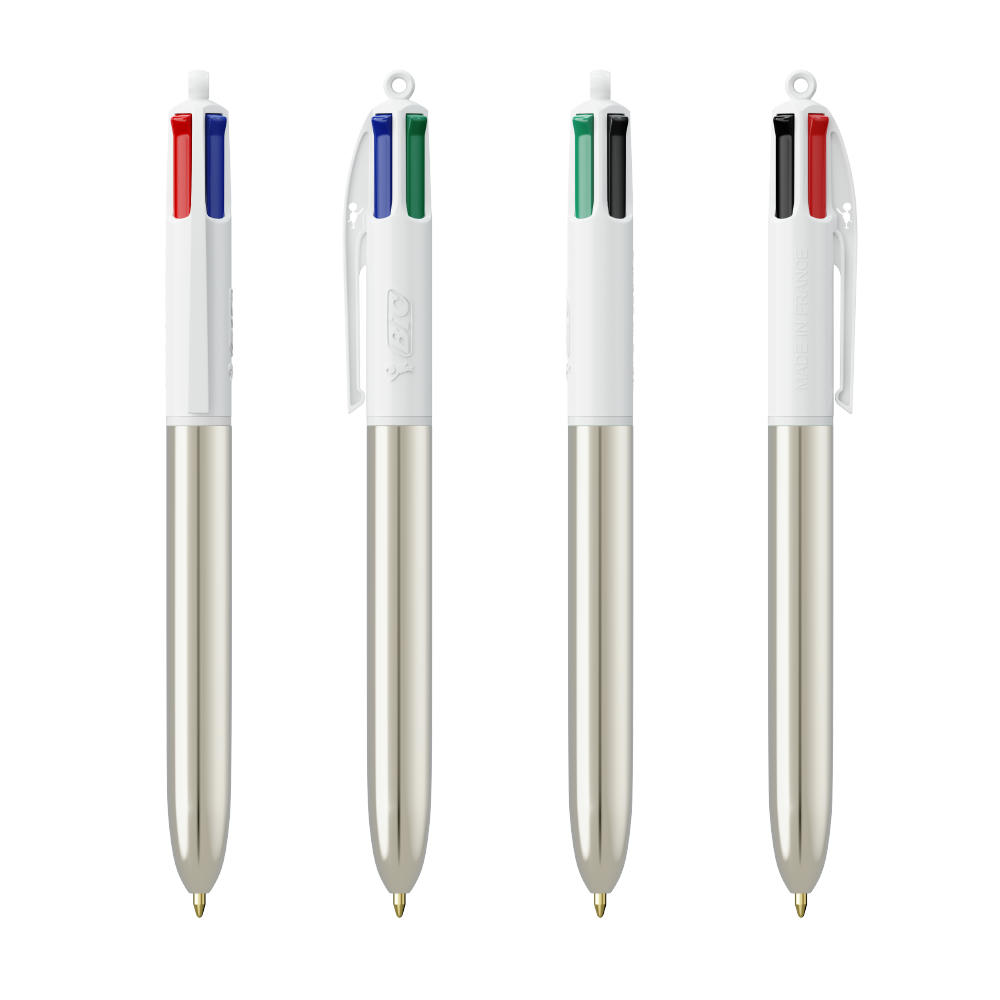 BIC® 4 Colours Shine Kugelschreiber Werbeartikel