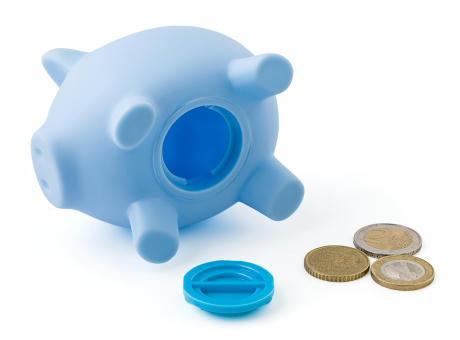 Sparschwein aus Kunststoff Roger Werbeartikel