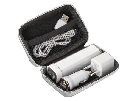 Product image Travel Set Powerbank, EU-Stecker und USB Ladegerät Werbeartikel