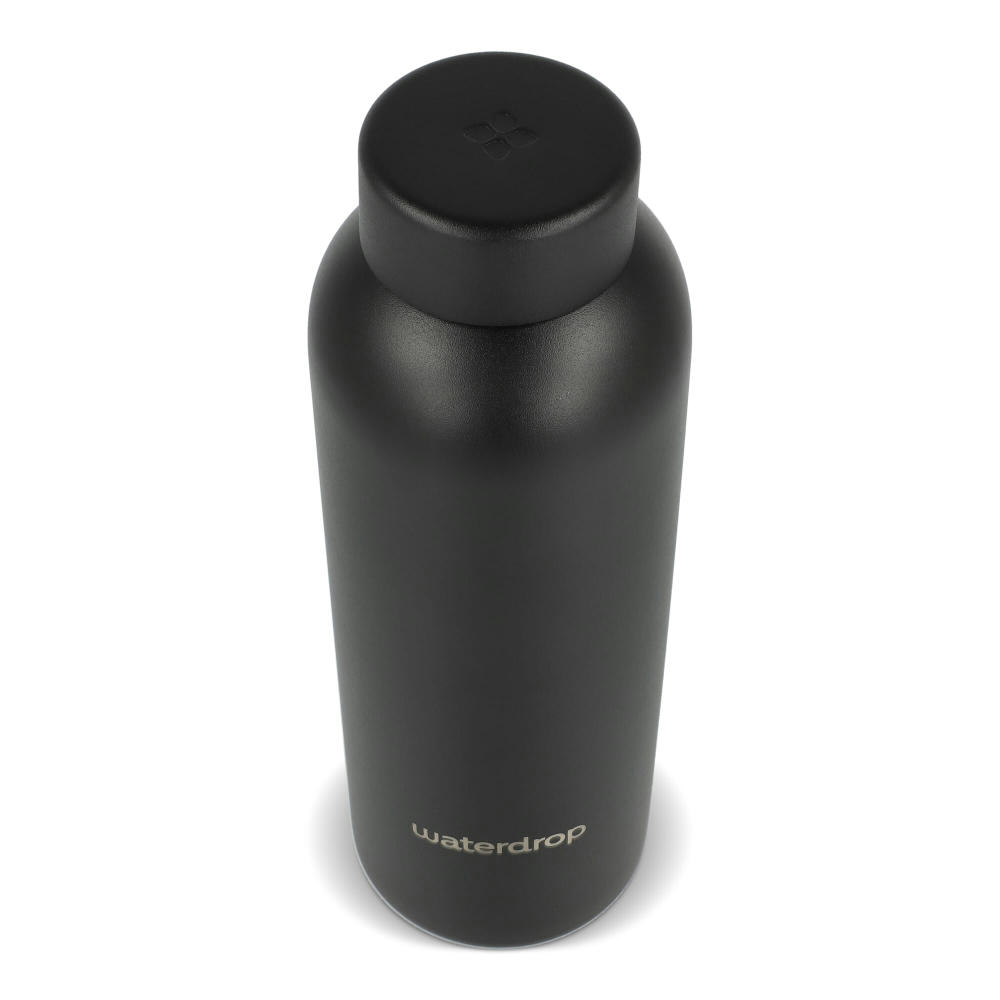 Waterdrop Edelstahlflasche mit Stahldeckel 600 ml Werbeartikel
