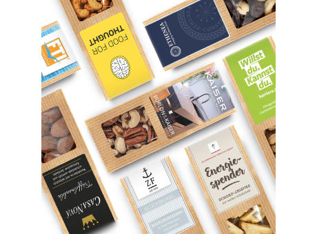Product image Karamellisierte Cashewkerne mit Orange & Kakao in der Faltschachtel bedrucken
