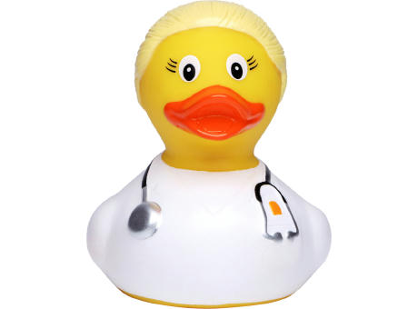 Quietsche-Ente Ärztin, blond Werbeartikel