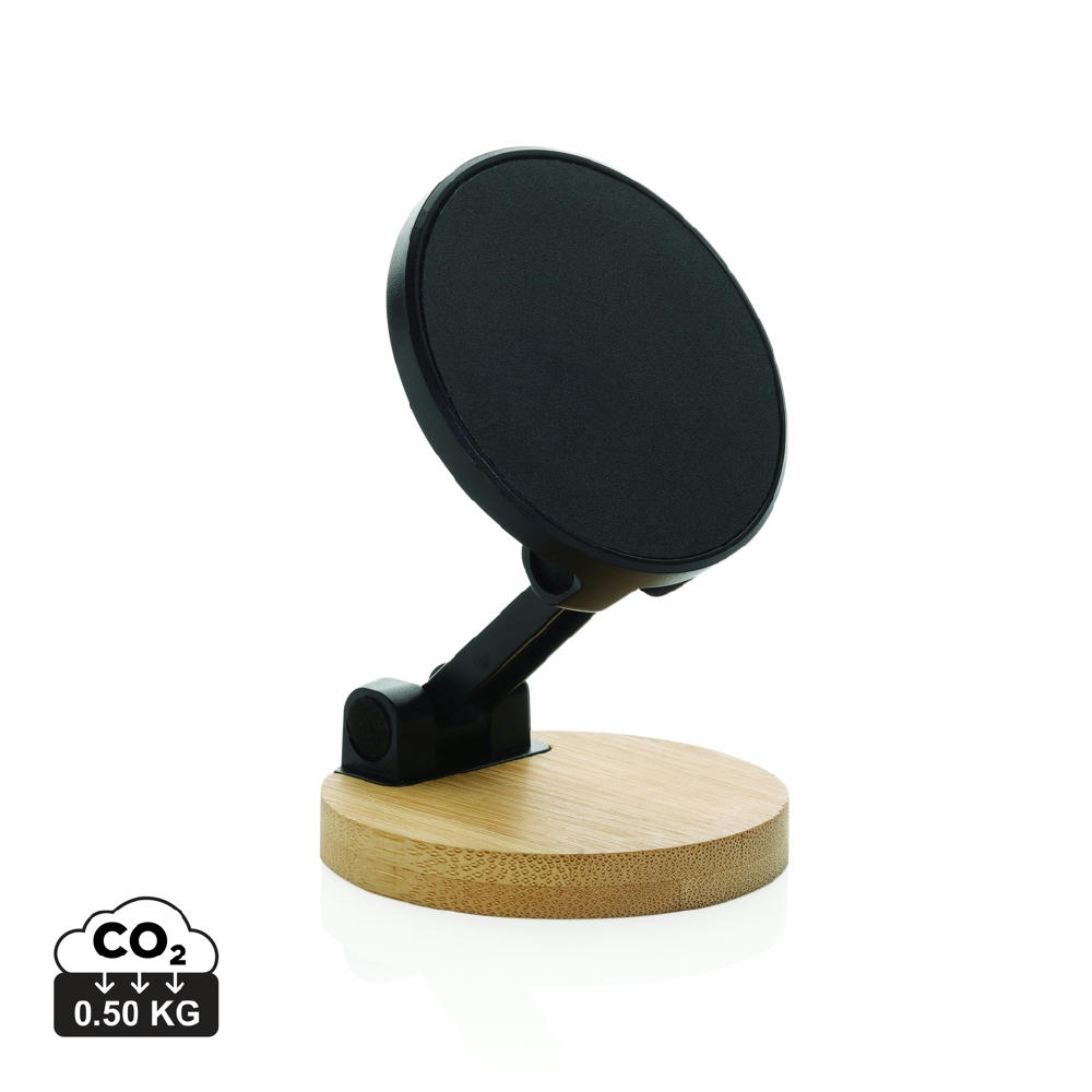 Product image Magmount Telefonständer aus RCS rec. Kunststoff und Bambus Werbeartikel