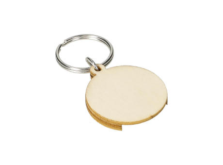 Holzchip-Schlüsselanhänger "Round" bedrucken