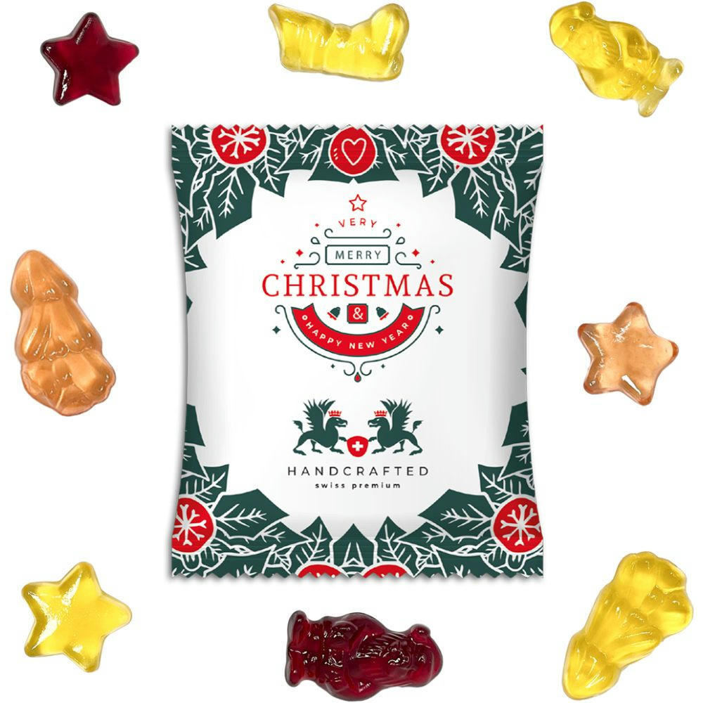 Fruchtgummi Vegan Weihnachtsedition Werbeartikel