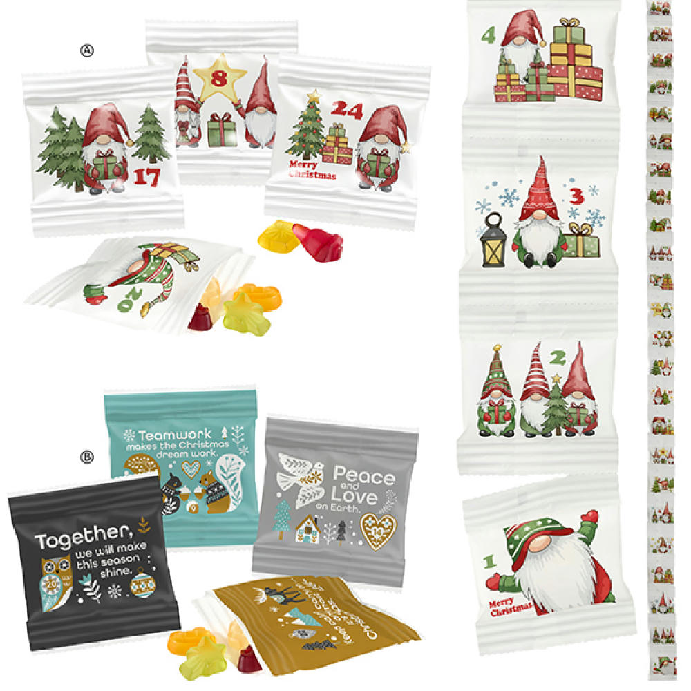 Product image Fruchtgummi-Ketten-Adventskalender mit Standardmotiv Werbeartikel