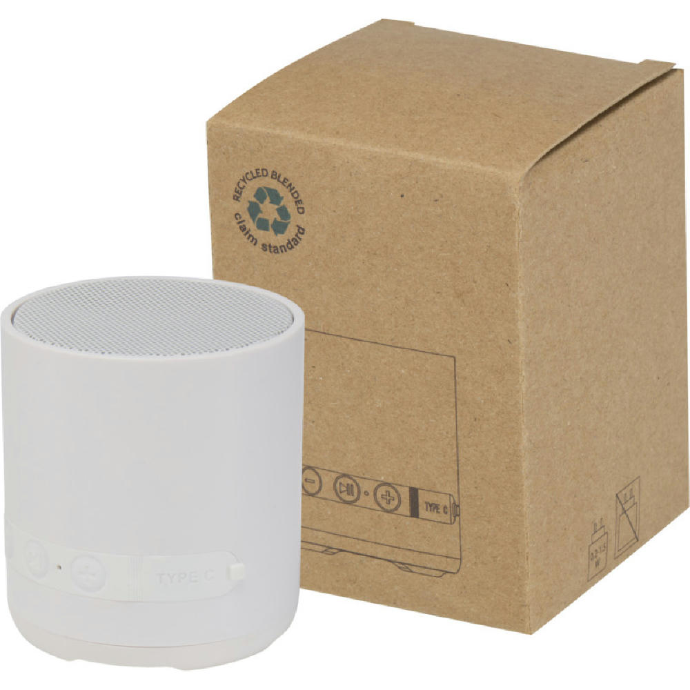 Product image Hunor 3 W kabelloser Lautsprecher aus recyceltem Kunststoff Werbeartikel