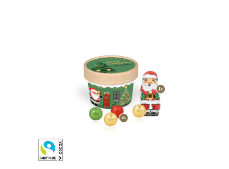 Christmas Paperbox mit Fairtrade® Schokolade Werbeartikel